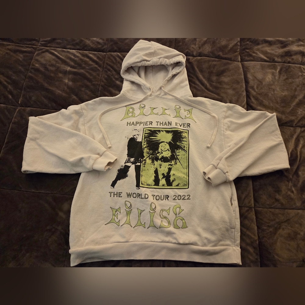 BILLIE EILISH Happier Than Ever 2022 Concert Tour Merch Oversized Hoodie